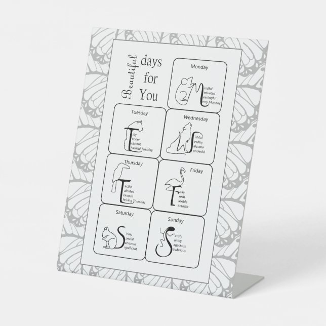 Schöne Tage für Sie Sockelschild (Vorderseite)