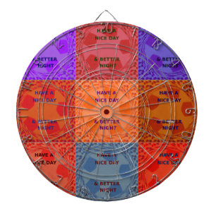 Schöne Tage & Nächte Pop Kunst drucken Dartscheibe