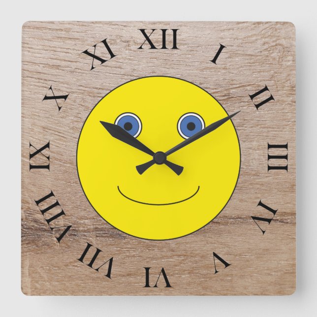 Schöne Tage Quadratische Wanduhr (Vorderseite)