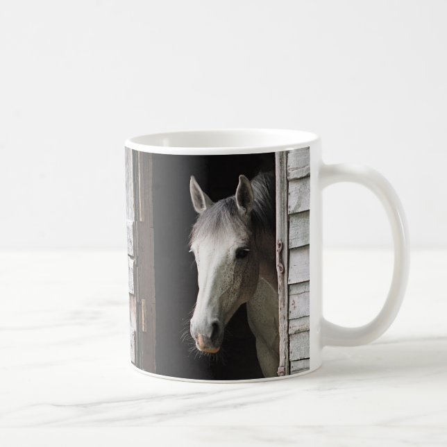 Schöne Tasse für Gray Mare Horse & Barcoffee (Rechts)