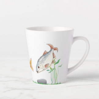 Schöne Tasse mit Süßwasserfisch