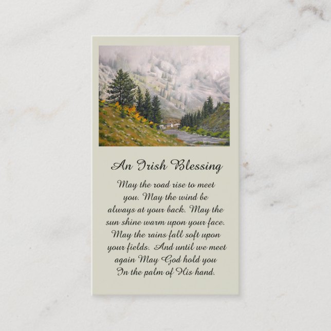 Schöne Taylor River Sympathy Card Visitenkarte (Vorderseite)