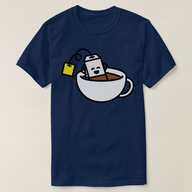 Schöne Teebeutel im Teacup Bad Teelover Teetrinker T-Shirt (Design vorne)