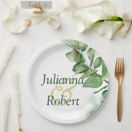 Schöne Teller aus Aquarellpapier