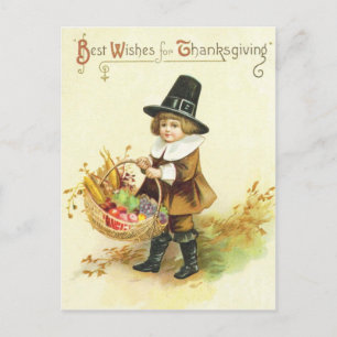 Schöne Thanksgiving-Grüße Feiertagspostkarte