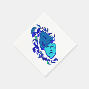 Schöne Theater-Masken Serviette