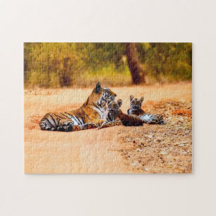 Schöne Tiger Familie, Jigsaw Puzzle