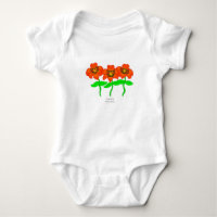 Schöne Tigerlilien Baby-Jersey-Body