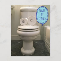 Schöne Toilette Fragend Wie geht es?