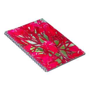 Schöne Toll rote Blumen Notizbuch Notizblock