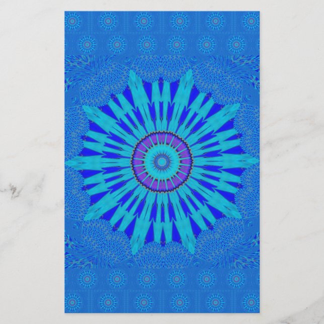 Schöne traditionelle blaue Vektormuster art des (Vorderseite)