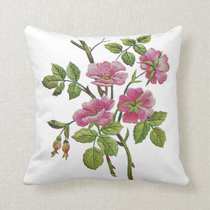 Schöne traditionelle Jacobohnen Crewel Stickerei Kissen