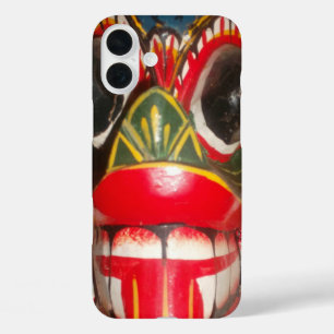 Schöne traditionelle sri-lankische Feuermasken-Kun iPhone 16 Plus Hülle