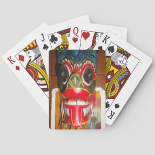 Schöne traditionelle sri-lankische Feuermasken-Kun Spielkarten