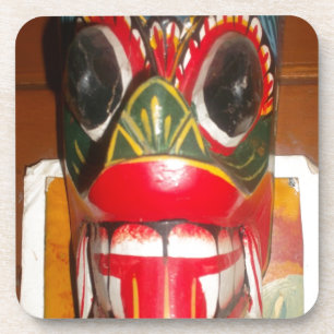Schöne traditionelle sri-lankische Feuermasken-Kun Untersetzer