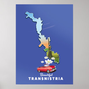 Schöne Transnistrien-Karte Poster