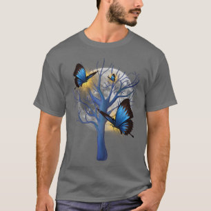 Schöne Tree verzauberte Schmetterlinge T-Shirt