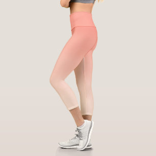 Schöne trendige abstrakte Korallenrosa Capri Leggings