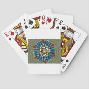 Schöne trendige asiatische Textildesign-Kunstdruck Spielkarten