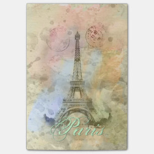Schöne trendige Mädchen Vintage Eiffelturm Frankre Post-it Klebezettel
