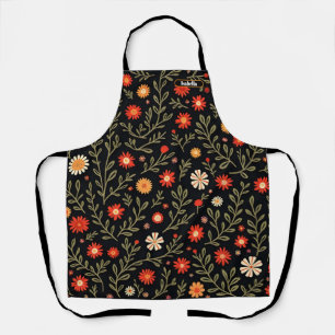 Schöne trendige Vintage-Blumenkollektion Schürze