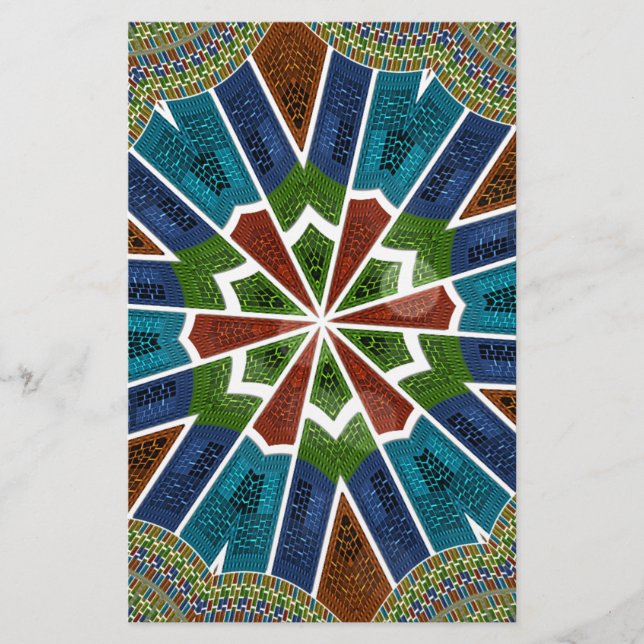 Schöne trendy asiatische Textil Design Kunst druck Briefpapier (Vorderseite)