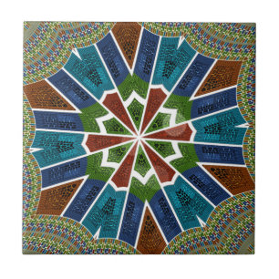 Schöne trendy asiatische Textil Design Kunst druck Fliese