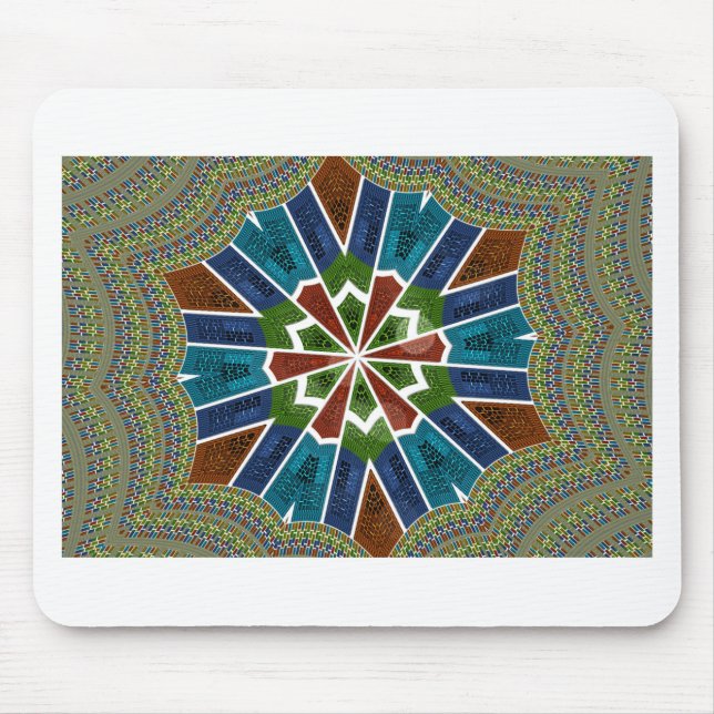 Schöne trendy asiatische Textil Design Kunst druck Mousepad (Vorne)