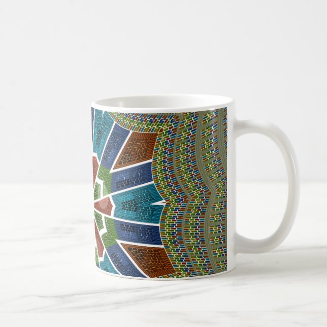 Schöne trendy asiatische Textil Design Kunst druck Tasse (Rechts)