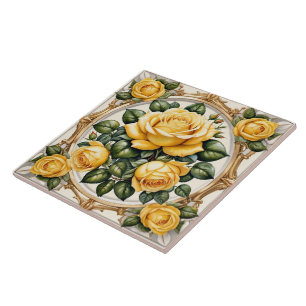 Schöne trendy Yellow Rose Collection Fliese