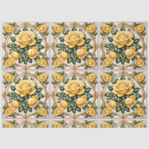Schöne trendy Yellow Rose Collection Seidenpapier