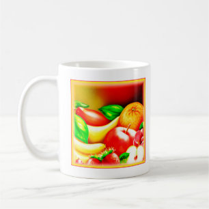 Schöne tropische Früchte Malerei. Jetzt kaufen Kaffeetasse