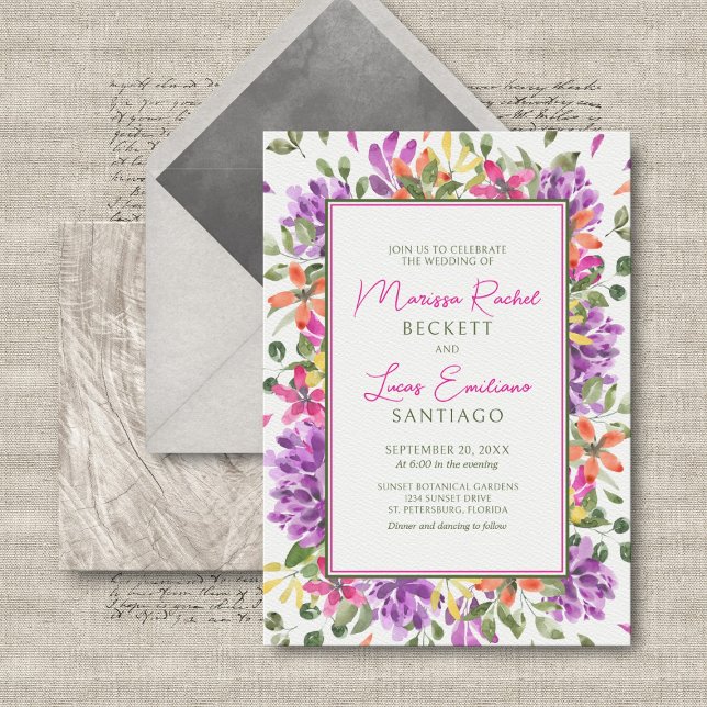 Schöne tropische Hochzeit Einladung (Von Creator hochgeladen)