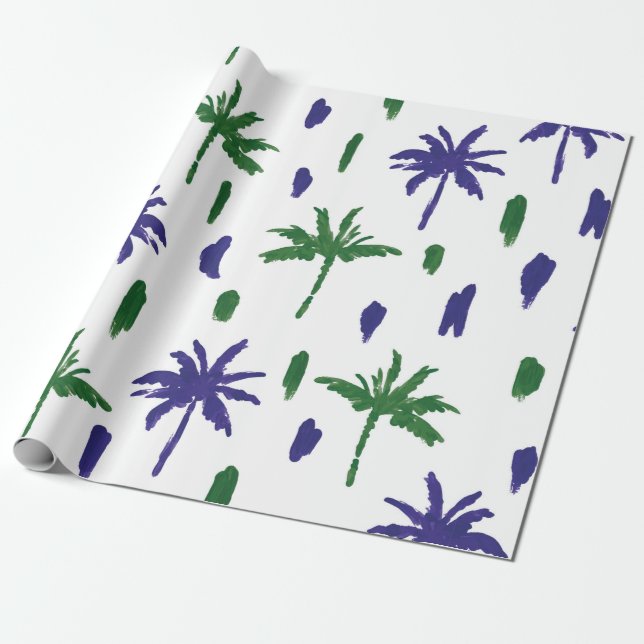 Schöne tropische Palmen Geschenkpapier (Ungerollt)