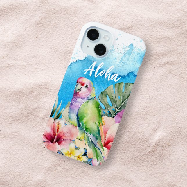 Schöne tropische Parrot Wasserfarbe Aloha Case-Mate iPhone Hülle (Von Creator hochgeladen)