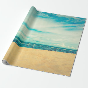 Schöne tropische Strand- und Meereslandschaft  Geschenkpapier