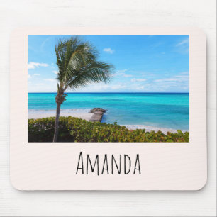 Schöne tropische Strandbrise Palme Mousepad