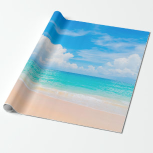 Schöne tropische Strände mit blauem Himmel und wei Geschenkpapier