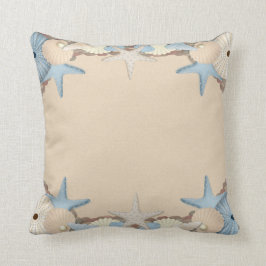 Schöne tropische Thema-Strand-Muscheln Kissen