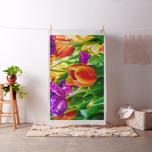 Schöne Tulip-Blume im Frühjahr Stoff (Beispiel)