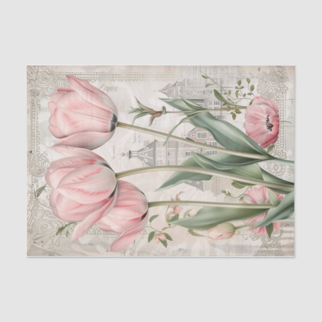 Schöne Tulips aus Amsterdam Seidenpapier (Vorderseite)