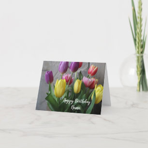Schöne Tulips Blumenfreude Geburtstag Karte