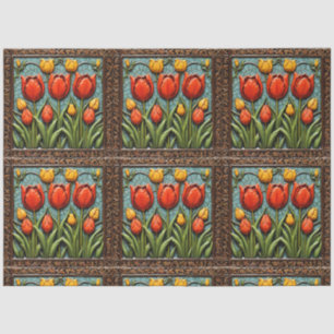 Schöne Tulpen Beliebte Kollektion Seidenpapier