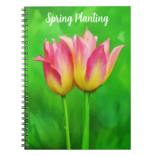 Schöne Tulpen Personalisieren Sie ein Notizbuch Notizblock
