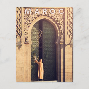 Schöne Tür Marokko Marrakesch Architektur Postkarte