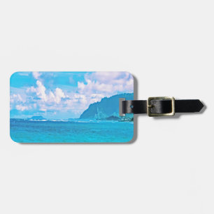 Schöne türkisfarbene Ozeanwellen Gepäckanhänger