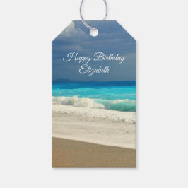 Schöne türkisfarbene tropische Fotografie Geschenkanhänger