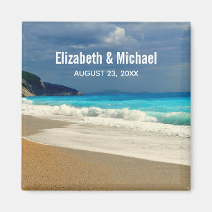 Schöne türkisfarbene tropische Fotografie Magnet