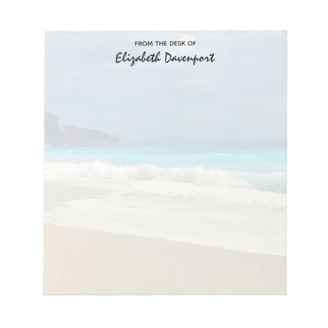 Schöne türkisfarbene tropische Fotografie Notizblock (Vorderseite)