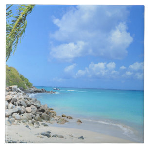 Schöne türkisfarbene tropische Strand Fliese